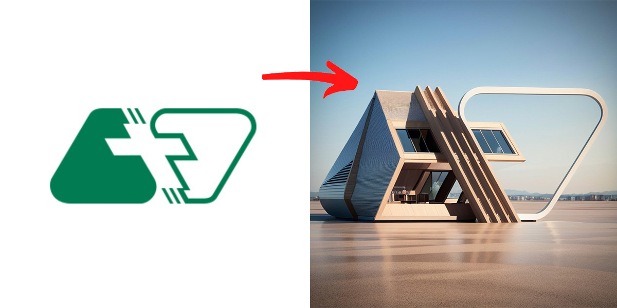 Create a contemporary architecture with a Logo